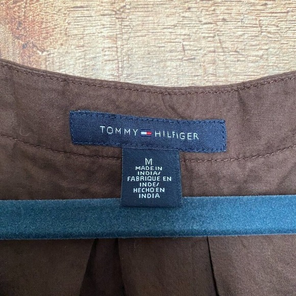 Tommy Hilfiger Women's M Blouse Brown Aztec Sleeveless Round Neck Cotton Y2K - Picture 3 of 7